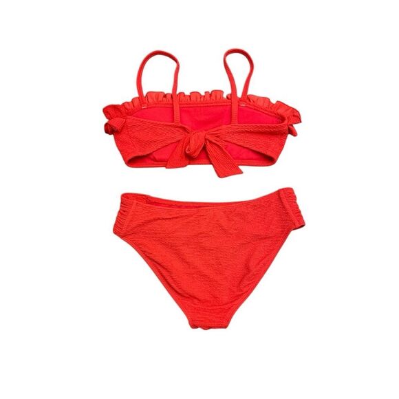 GB Girls Red Ruffle Bikini Size 12 - Picture 2 of 7